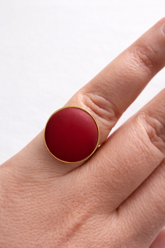 Bague rouge Siam - Tchiki boum