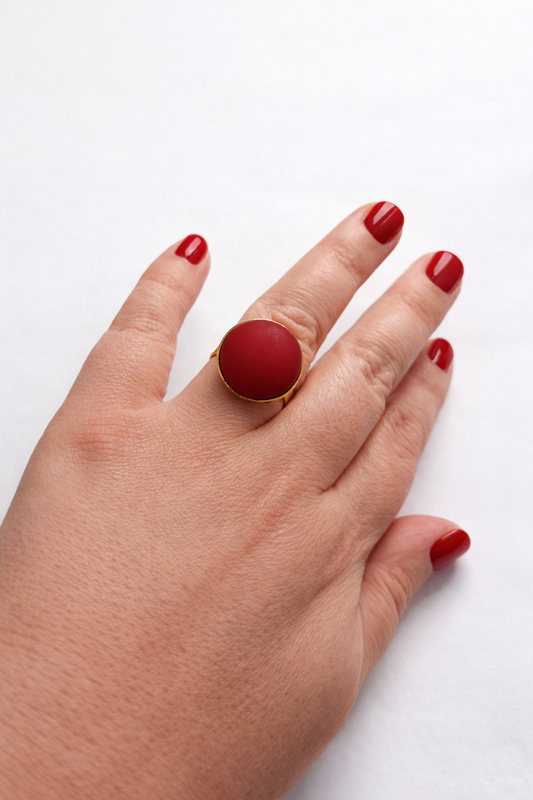 Bague rouge Siam - Tchiki boum